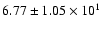 $ 6.77 \pm 1.05\times 10^{1} $