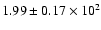 $ 1.99 \pm 0.17\times 10^{2} $