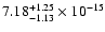 $ 7.18_{- 1.13}^{+ 1.25}\times 10^{-15} $