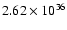 $ 2.62\times 10^{36}$