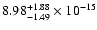 $ 8.98_{- 1.49}^{+ 1.88}\times 10^{-15} $