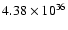 $ 4.38\times 10^{36}$