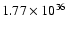 $ 1.77\times 10^{36}$