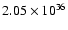 $ 2.05\times 10^{36}$