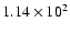 $ 1.14\times 10^{2} $