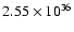 $ 2.55\times 10^{36}$