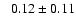 $ \phantom{+} 0.12 \pm 0.11 $