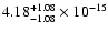 $ 4.18_{- 1.08}^{+ 1.08}\times 10^{-15} $