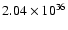$ 2.04\times 10^{36}$