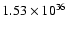 $ 1.53\times 10^{36}$