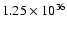 $ 1.25\times 10^{36}$