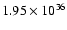$ 1.95\times 10^{36}$
