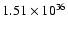$ 1.51\times 10^{36}$