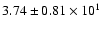 $ 3.74 \pm 0.81\times 10^{1} $