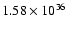 $ 1.58\times 10^{36}$