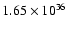 $ 1.65\times 10^{36}$