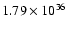 $ 1.79\times 10^{36}$