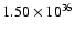 $ 1.50\times 10^{36}$