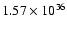 $ 1.57\times 10^{36}$