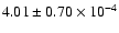 $ 4.01 \pm 0.70\times 10^{-4} $