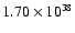 $ 1.70\times 10^{38}$