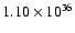 $ 1.10\times 10^{36}$