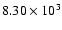 $ 8.30\times 10^{3} $