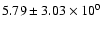 $ 5.79 \pm 3.03\times 10^{0} $