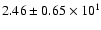 $ 2.46 \pm 0.65\times 10^{1} $