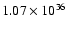 $ 1.07\times 10^{36}$