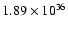 $ 1.89\times 10^{36}$