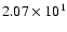 $ 2.07\times 10^{1} $