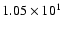 $ 1.05\times 10^{1} $