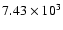 $ 7.43\times 10^{3} $