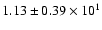 $ 1.13 \pm 0.39\times 10^{1} $