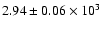 $ 2.94 \pm 0.06\times 10^{3} $