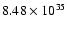 $ 8.48\times 10^{35}$