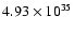 $ 4.93\times 10^{35}$