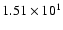 $ 1.51\times 10^{1} $