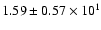$ 1.59 \pm 0.57\times 10^{1} $