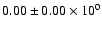 $ 0.00 \pm 0.00\times 10^{0} $