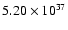$ 5.20\times 10^{37}$