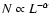 $N\propto L^{-\alpha}$