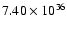 $ 7.40\times 10^{36}$
