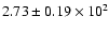 $ 2.73 \pm 0.19\times 10^{2} $