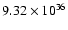 $ 9.32\times 10^{36}$