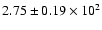 $ 2.75 \pm 0.19\times 10^{2} $