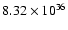 $ 8.32\times 10^{36}$