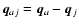 $\vec{q}_{aj} = \vec{q}_a - \vec{q}_j$