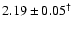 $2.19 \pm 0.05^\dagger$